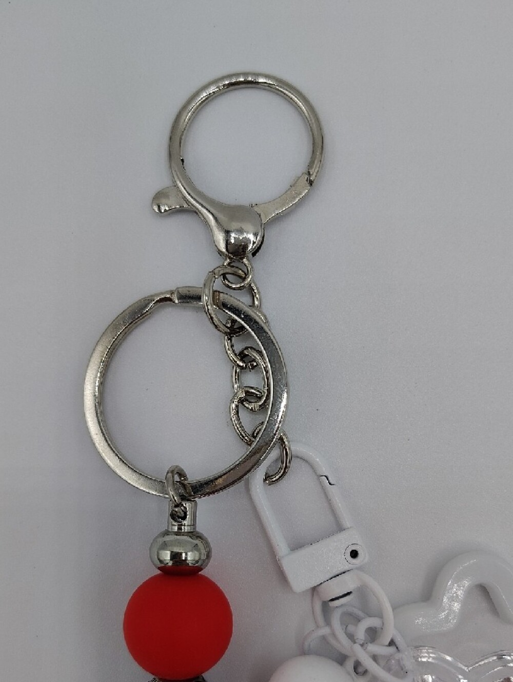 Handcrafted Medical First Aid Bag Charm/Keychain with Red & White Accents - Picture 3 of 3